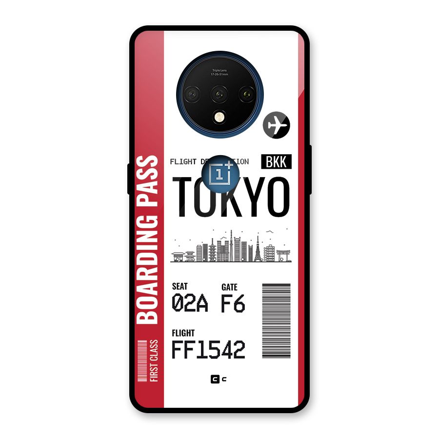 Tokyo Boarding Pass Glass Back Case for OnePlus 7T