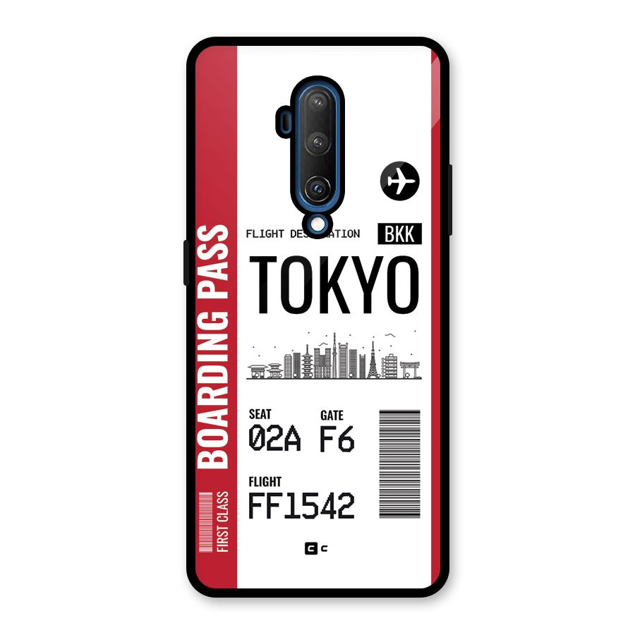 Tokyo Boarding Pass Glass Back Case for OnePlus 7T Pro