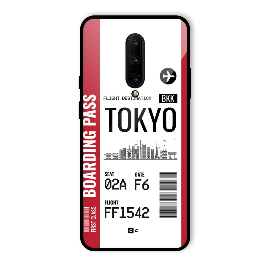 Tokyo Boarding Pass Glass Back Case for OnePlus 7 Pro