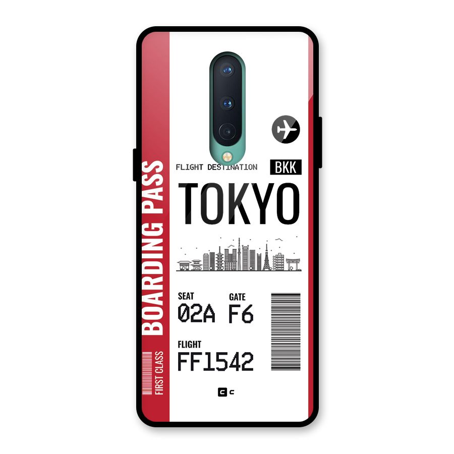 Tokyo Boarding Pass Glass Back Case for OnePlus 8