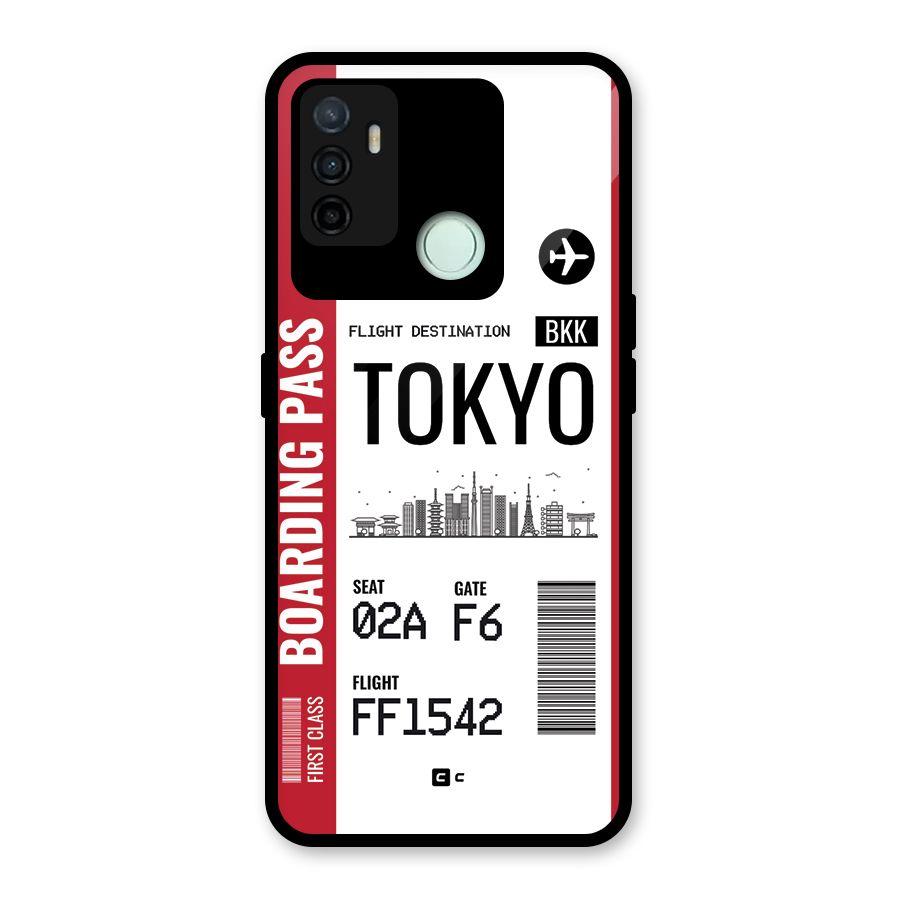 Tokyo Boarding Pass Glass Back Case for Oppo A53
