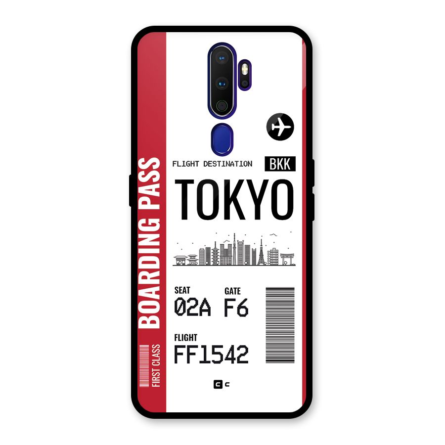 Tokyo Boarding Pass Glass Back Case for Oppo A9 (2020)