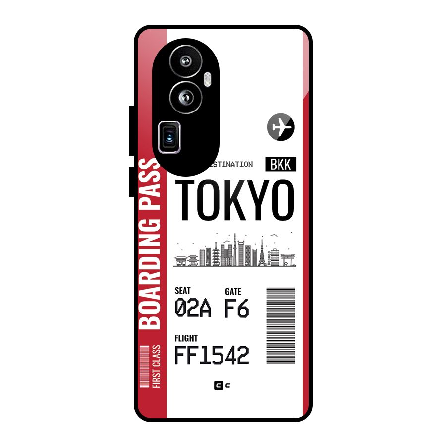 Tokyo Boarding Pass Glass Back Case for Oppo Reno10 Pro Plus