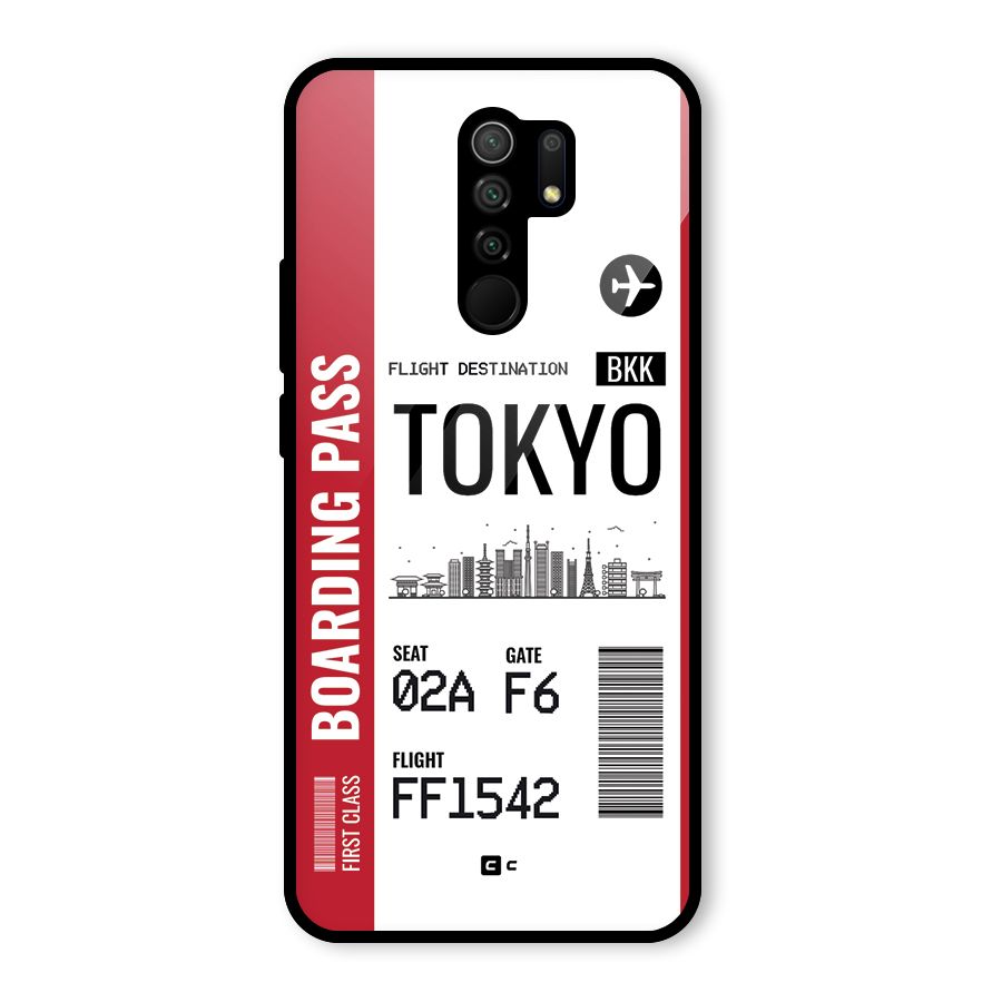 Tokyo Boarding Pass Glass Back Case for Poco M2