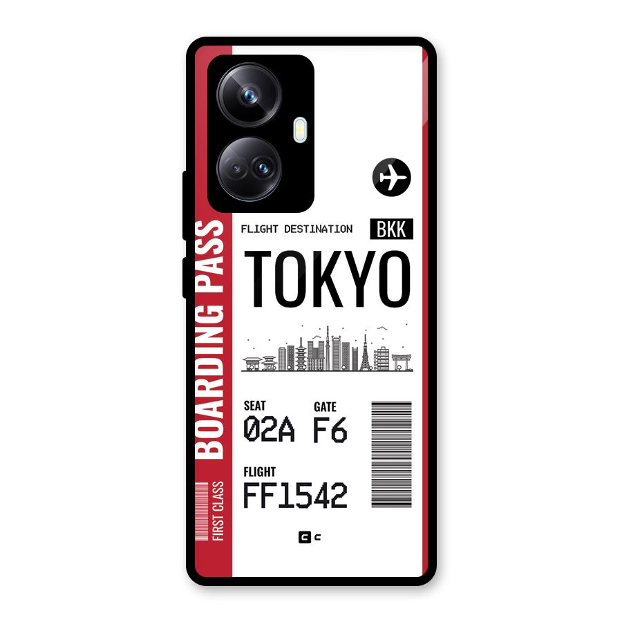 Tokyo Boarding Pass Glass Back Case for Realme 10 Pro Plus