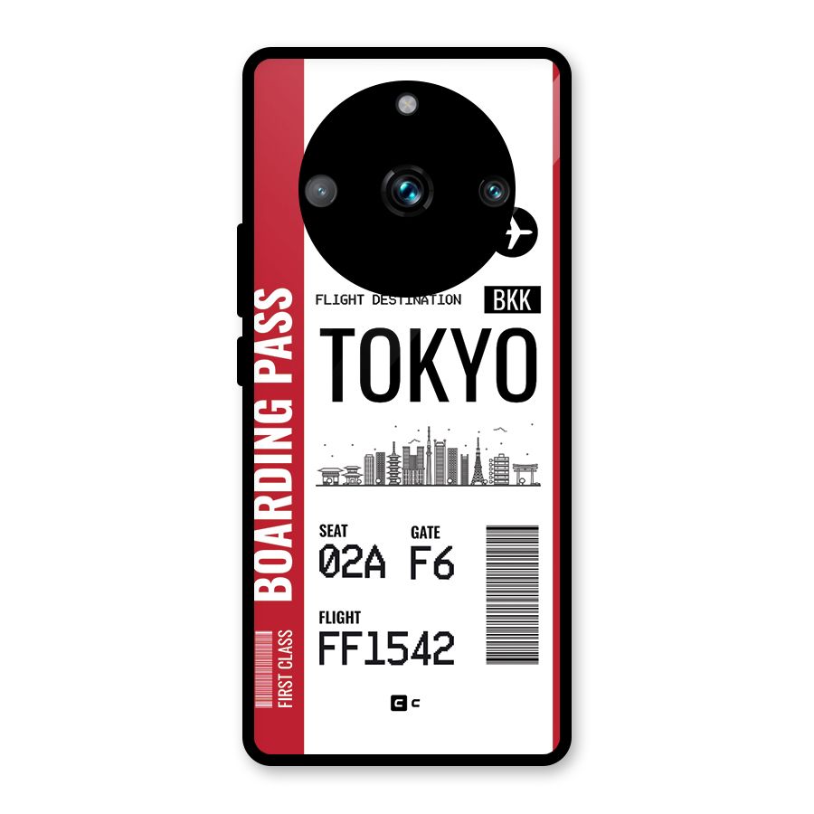 Tokyo Boarding Pass Glass Back Case for Realme 11 Pro Plus