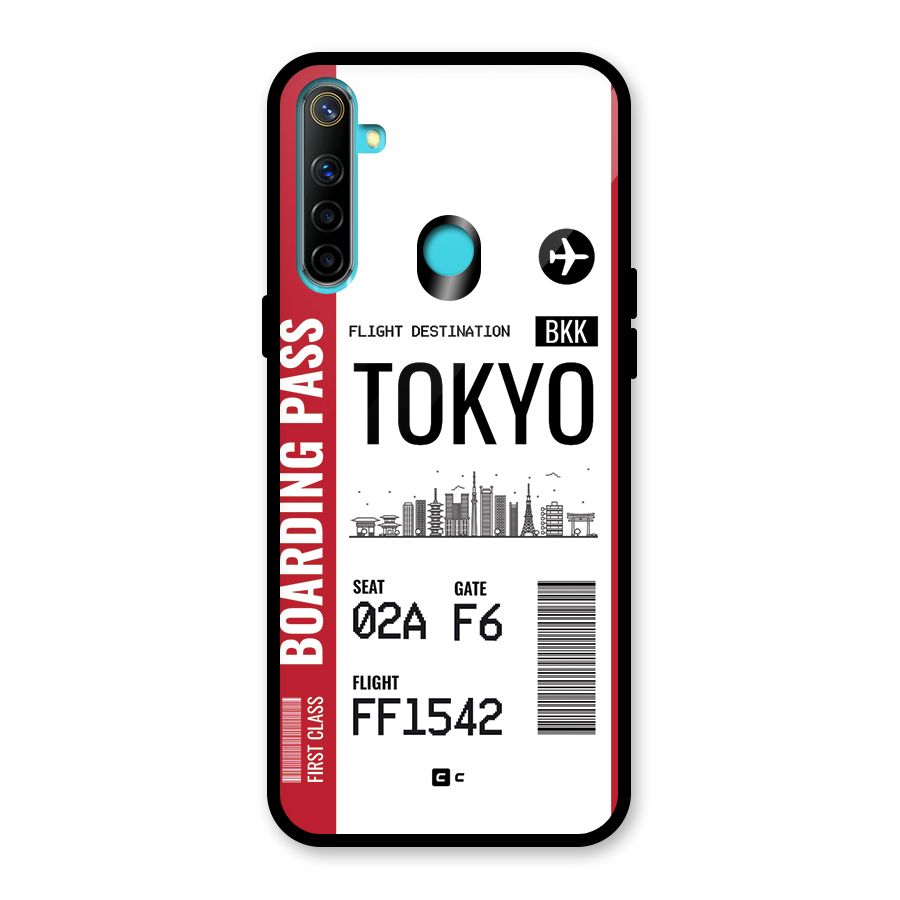 Tokyo Boarding Pass Glass Back Case for Realme 5