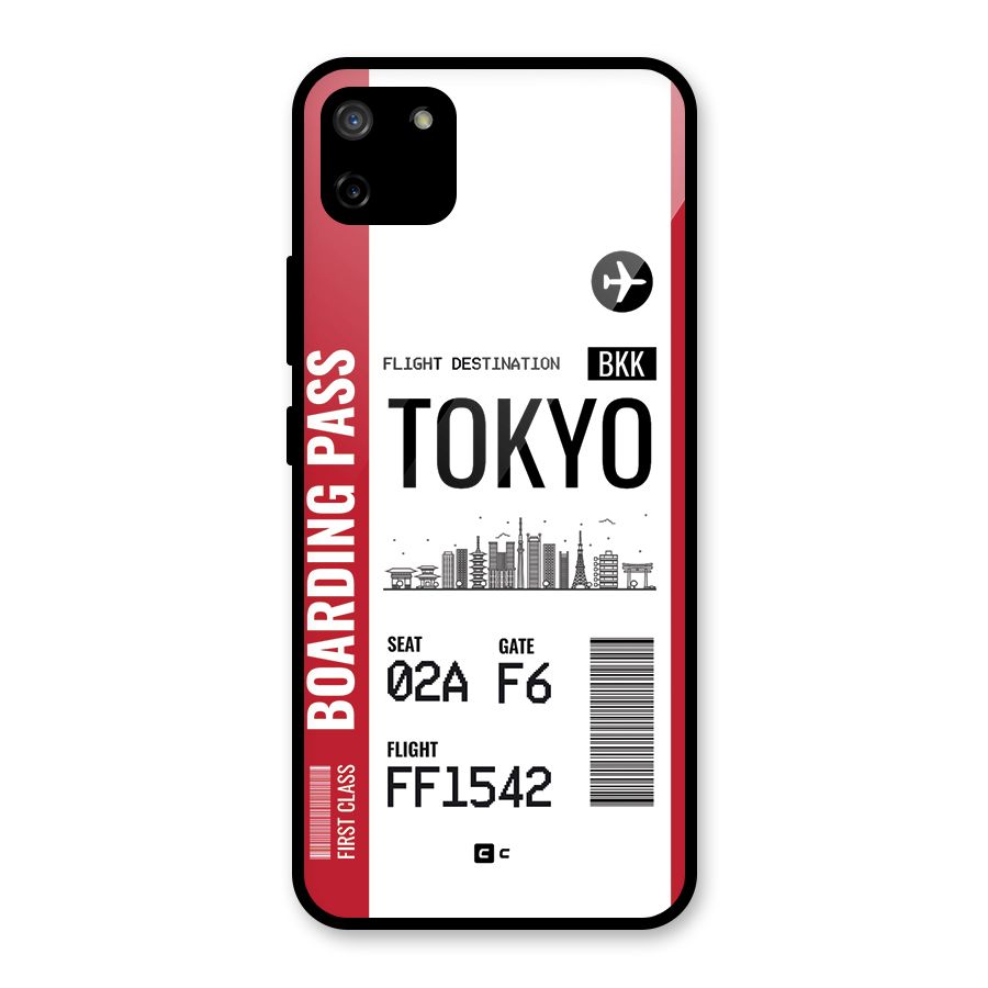 Tokyo Boarding Pass Glass Back Case for Realme C11