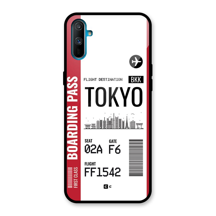 Tokyo Boarding Pass Glass Back Case for Realme C3