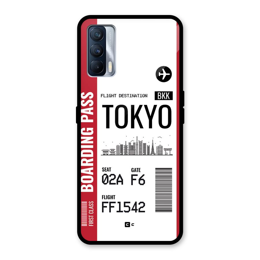 Tokyo Boarding Pass Glass Back Case for Realme X7