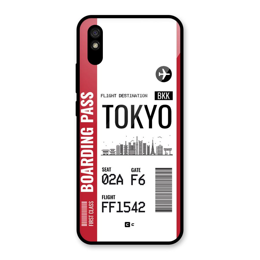 Tokyo Boarding Pass Glass Back Case for Redmi 9i