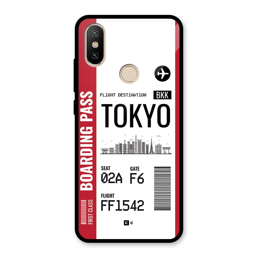 Tokyo Boarding Pass Glass Back Case for Redmi A1