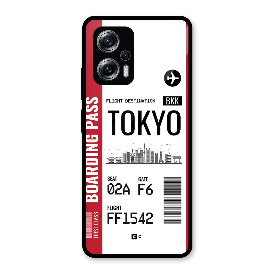 Tokyo Boarding Pass Glass Back Case for Redmi K50i