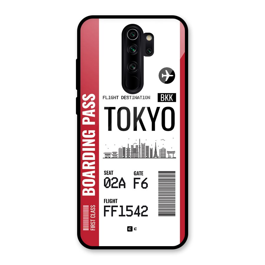 Tokyo Boarding Pass Glass Back Case for Redmi Note 8 Pro