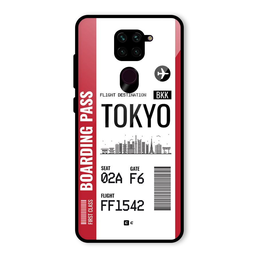Tokyo Boarding Pass Glass Back Case for Redmi Note 9