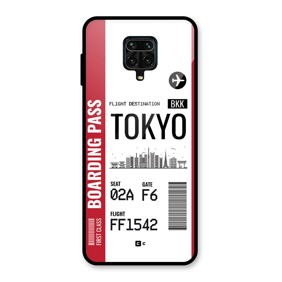 Tokyo Boarding Pass Glass Back Case for Redmi Note 9 Pro