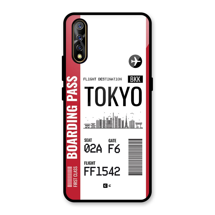 Tokyo Boarding Pass Glass Back Case for Vivo S1