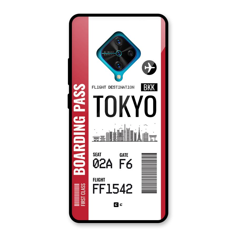 Tokyo Boarding Pass Glass Back Case for Vivo S1 Pro