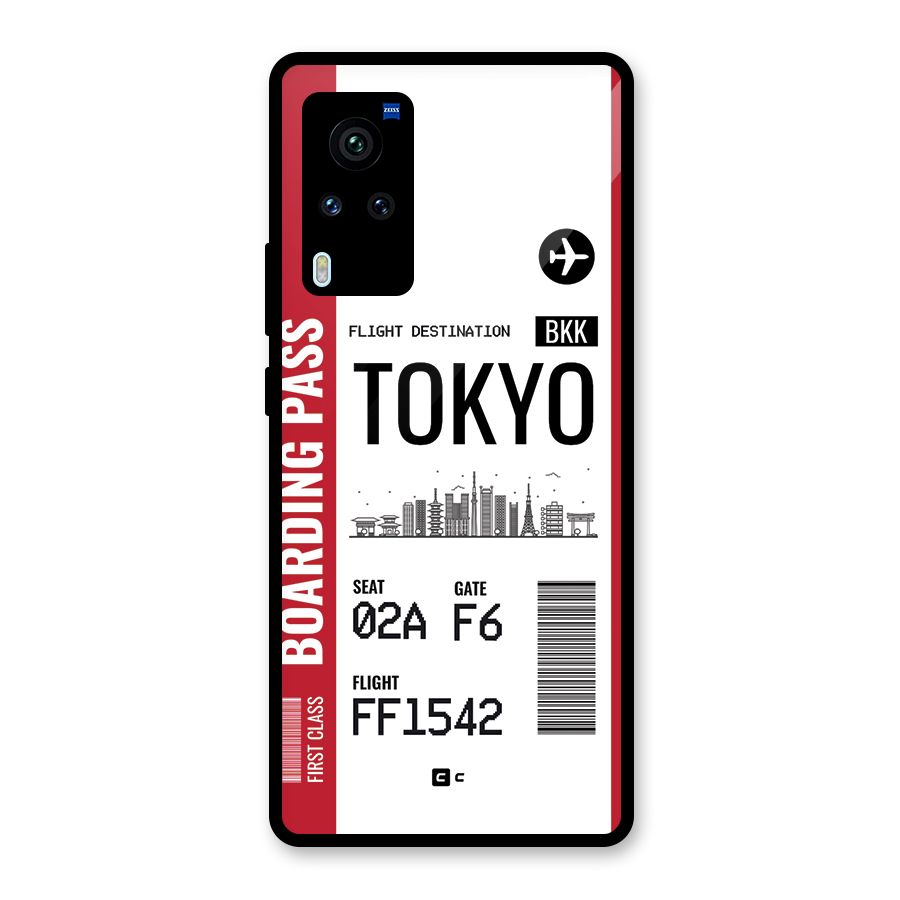 Tokyo Boarding Pass Glass Back Case for Vivo X60 Pro