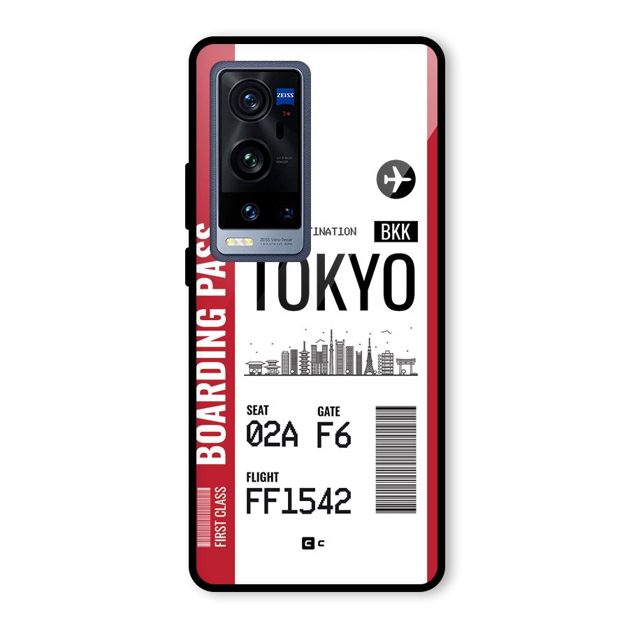 Tokyo Boarding Pass Glass Back Case for Vivo X60 Pro Plus