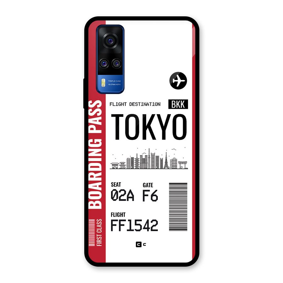 Tokyo Boarding Pass Glass Back Case for Vivo Y31