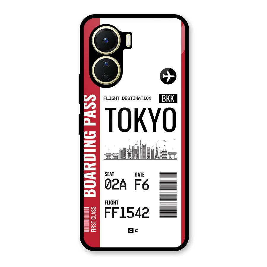 Tokyo Boarding Pass Glass Back Case for Vivo Y56