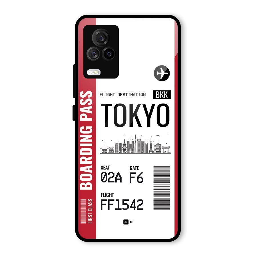 Tokyo Boarding Pass Glass Back Case for Vivo iQOO 7 Legend 5G