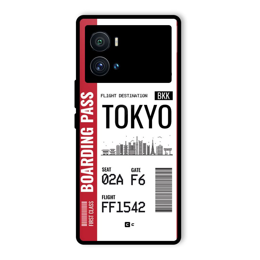 Tokyo Boarding Pass Glass Back Case for Vivo iQOO 9 Pro