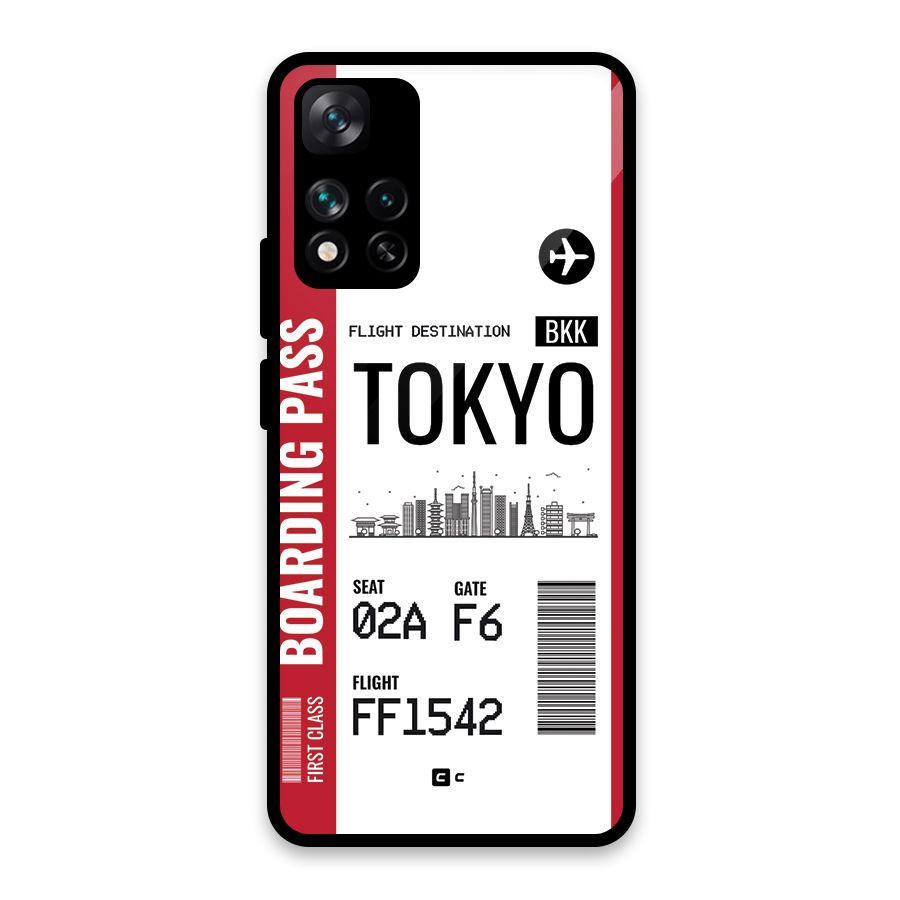 Tokyo Boarding Pass Glass Back Case for Xiaomi 11i HyperCharge 5G