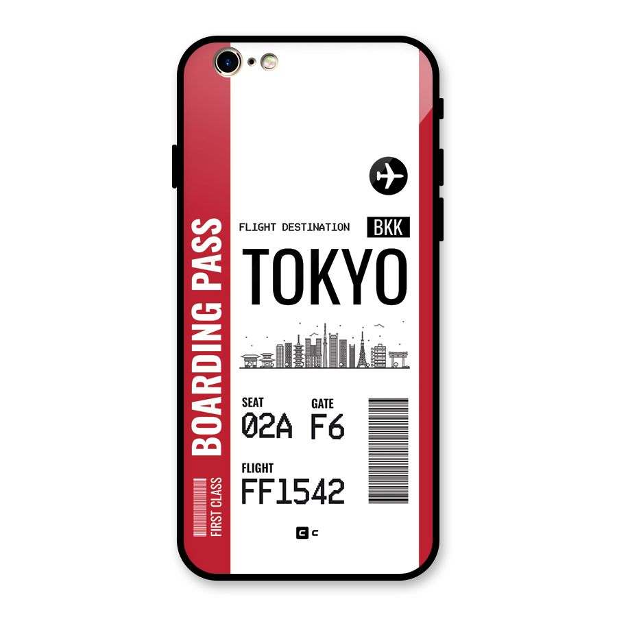 Tokyo Boarding Pass Glass Back Case for iPhone 6 6S