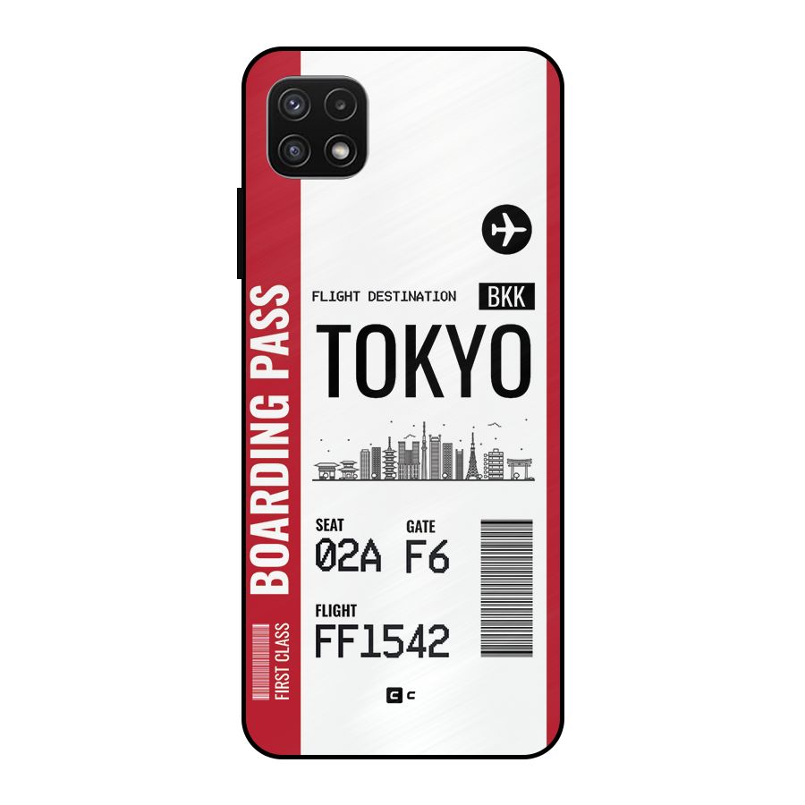 Tokyo Boarding Pass Metal Back Case for Galaxy A22 5G