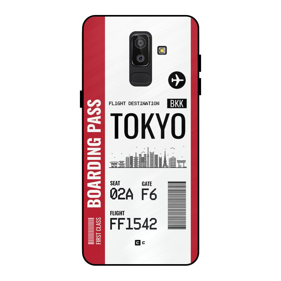 Tokyo Boarding Pass Metal Back Case for Galaxy J8