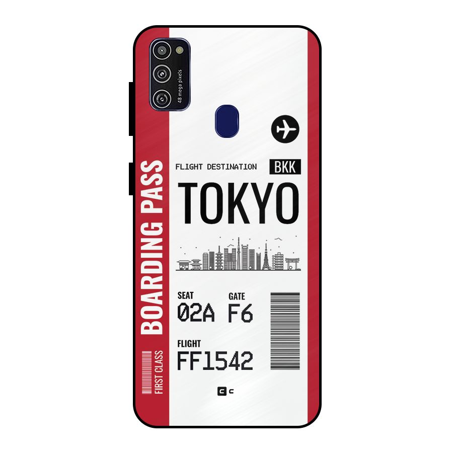 Tokyo Boarding Pass Metal Back Case for Galaxy M30s
