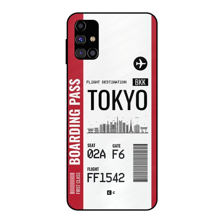 Tokyo Boarding Pass Metal Back Case for Galaxy M31s