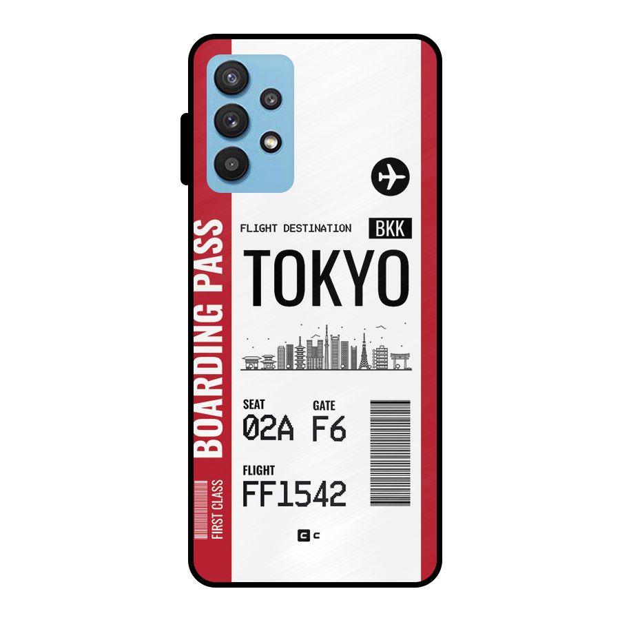 Tokyo Boarding Pass Metal Back Case for Galaxy M32 5G