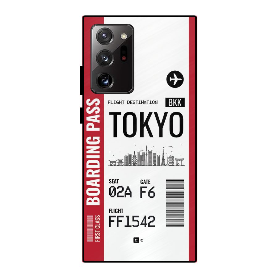 Tokyo Boarding Pass Metal Back Case for Galaxy Note 20 Ultra 5G