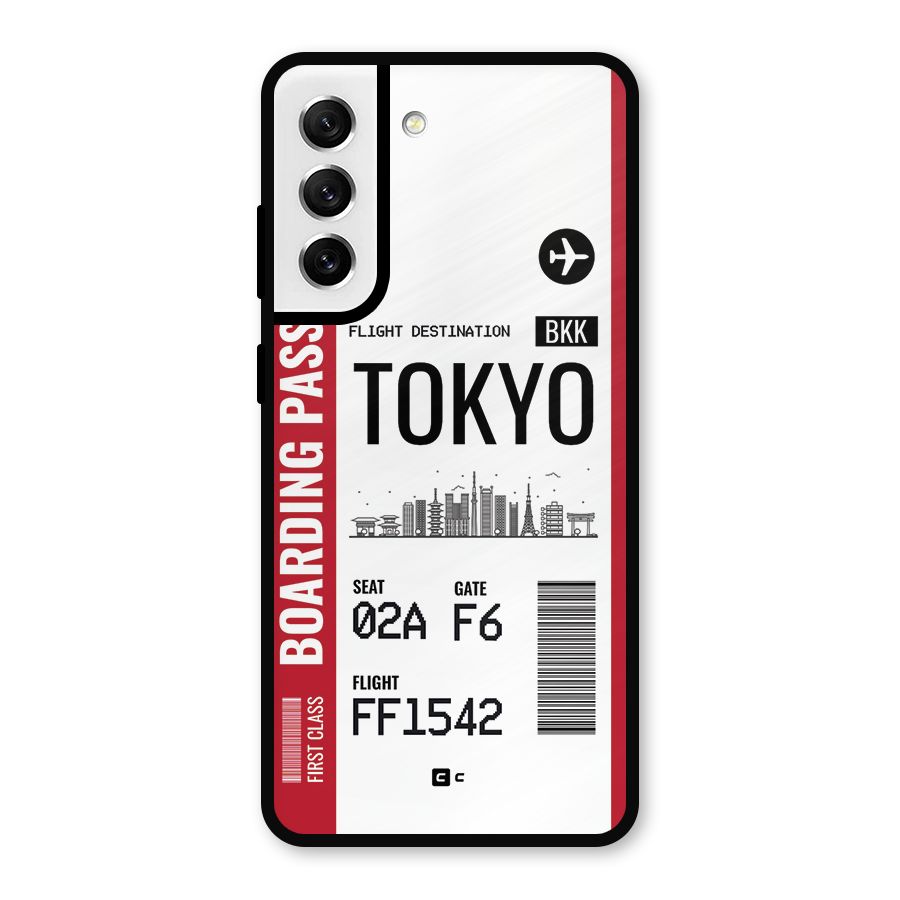 Tokyo Boarding Pass Metal Back Case for Galaxy S21 FE 5G