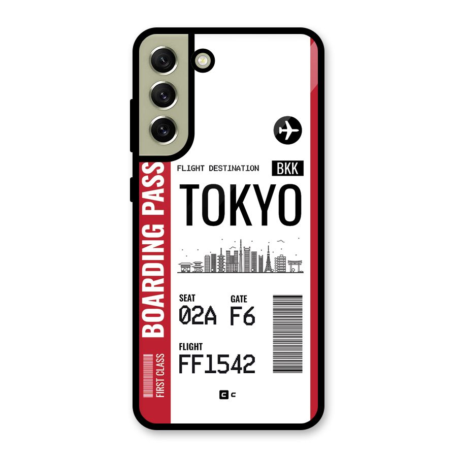 Tokyo Boarding Pass Metal Back Case for Galaxy S21 FE 5G (2023)