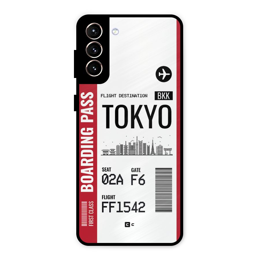 Tokyo Boarding Pass Metal Back Case for Galaxy S21 Plus