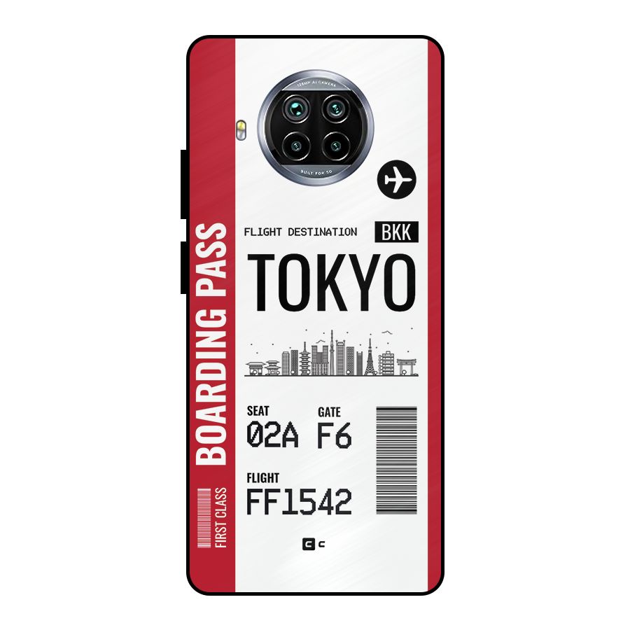 Tokyo Boarding Pass Metal Back Case for Mi 10i