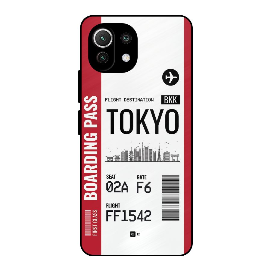 Tokyo Boarding Pass Metal Back Case for Mi 11 Lite