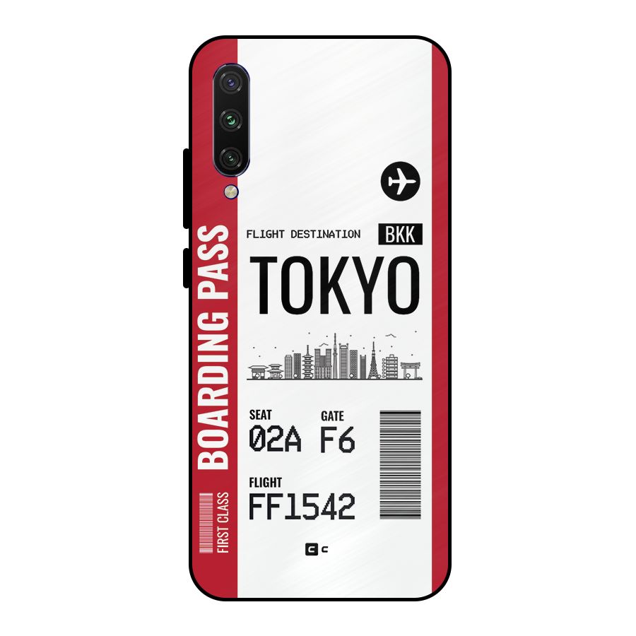 Tokyo Boarding Pass Metal Back Case for Mi A3
