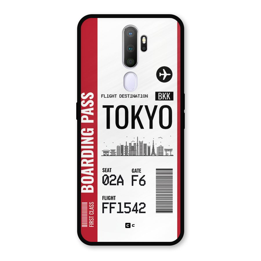 Tokyo Boarding Pass Metal Back Case for Oppo A5 (2020)