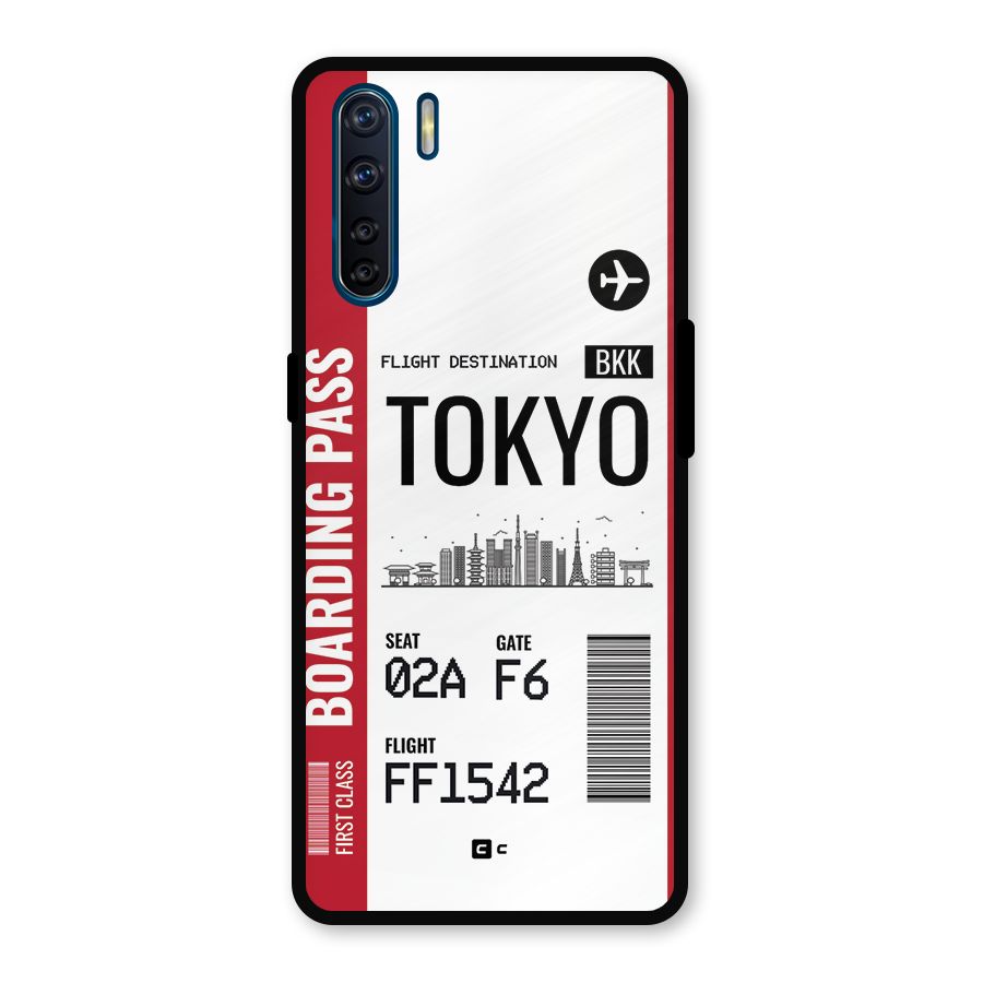 Tokyo Boarding Pass Metal Back Case for Oppo F15