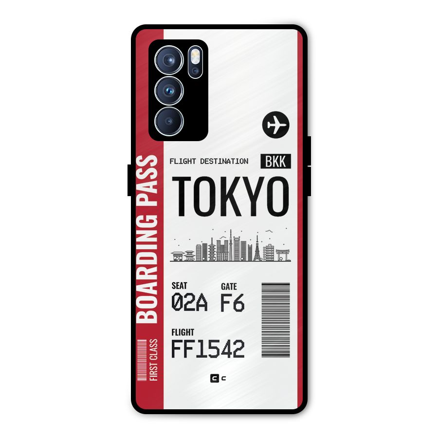 Tokyo Boarding Pass Metal Back Case for Oppo Reno6 Pro 5G