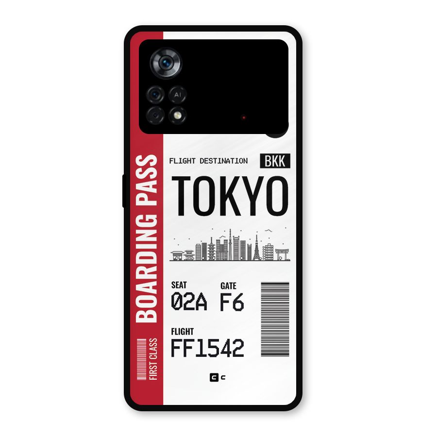 Tokyo Boarding Pass Metal Back Case for Poco X4 Pro 5G