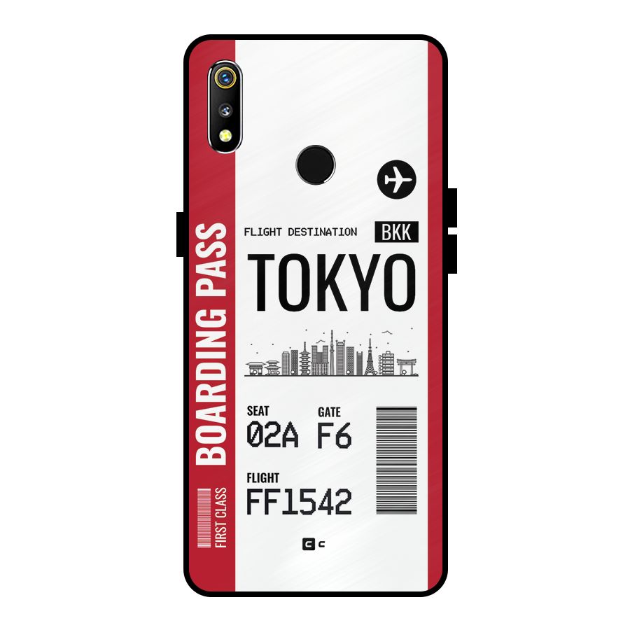 Tokyo Boarding Pass Metal Back Case for Realme 3