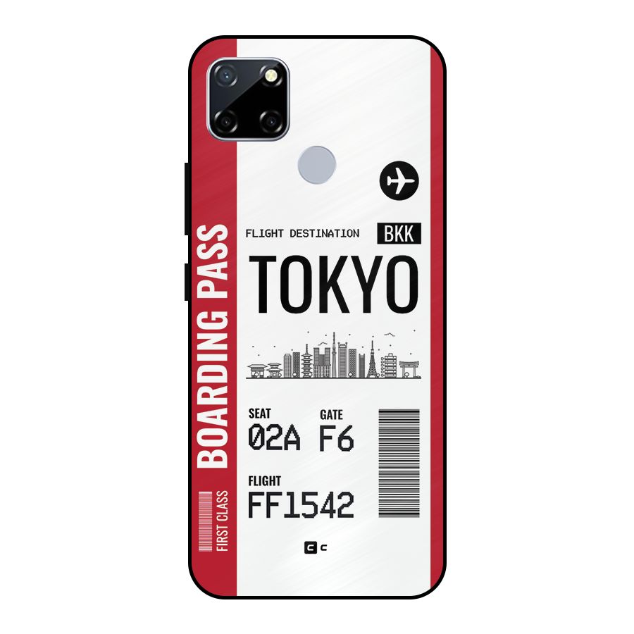 Tokyo Boarding Pass Metal Back Case for Realme Narzo 30A