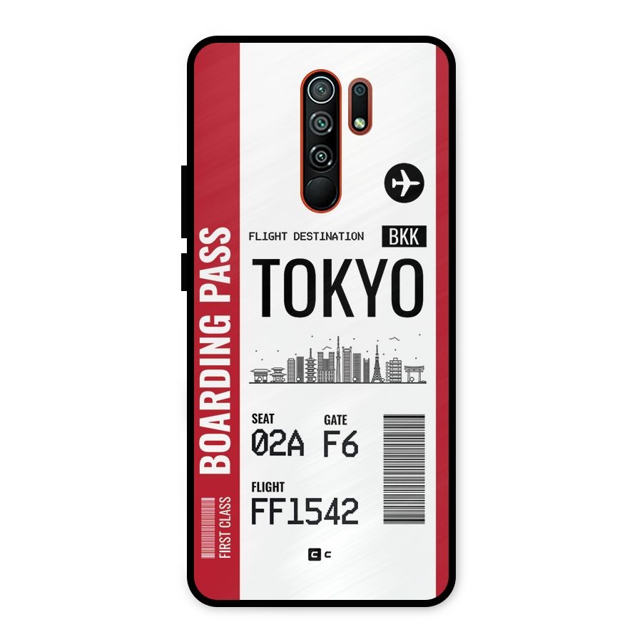 Tokyo Boarding Pass Metal Back Case for Redmi 9 Prime