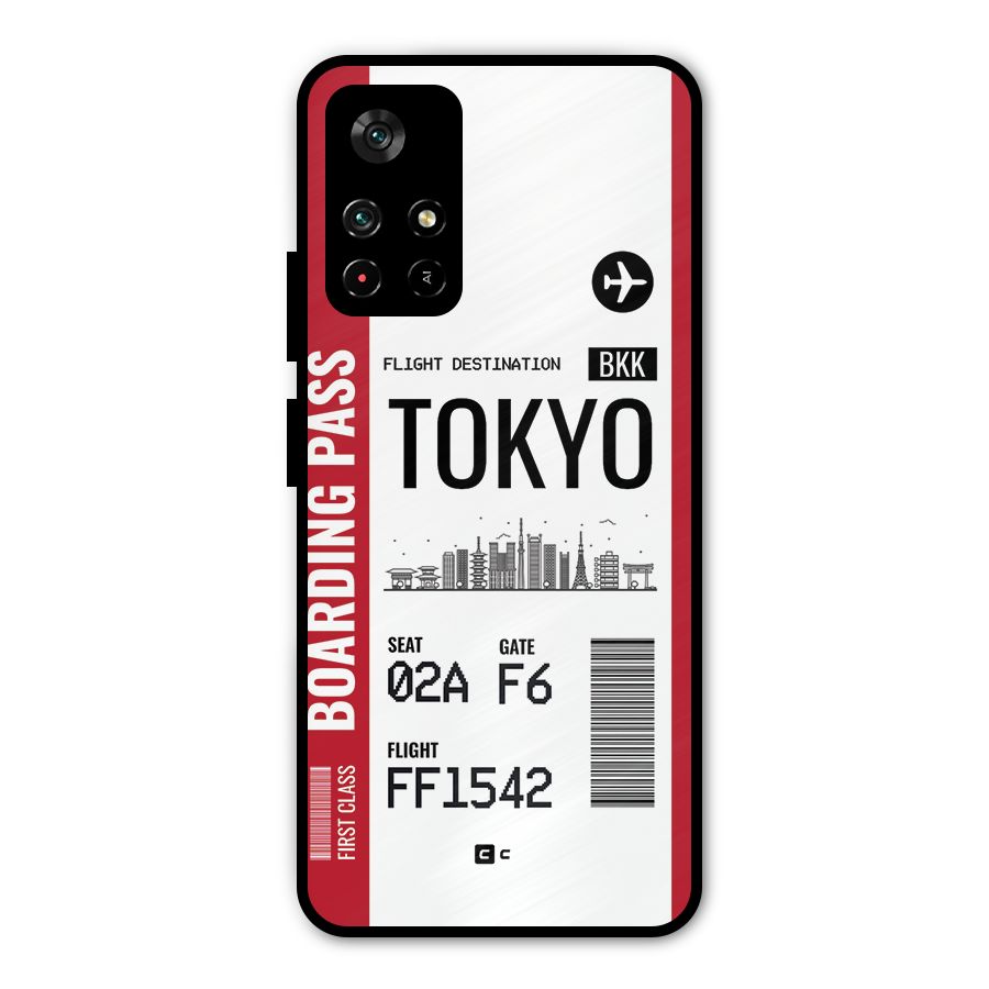 Tokyo Boarding Pass Metal Back Case for Redmi Note 11T 5G